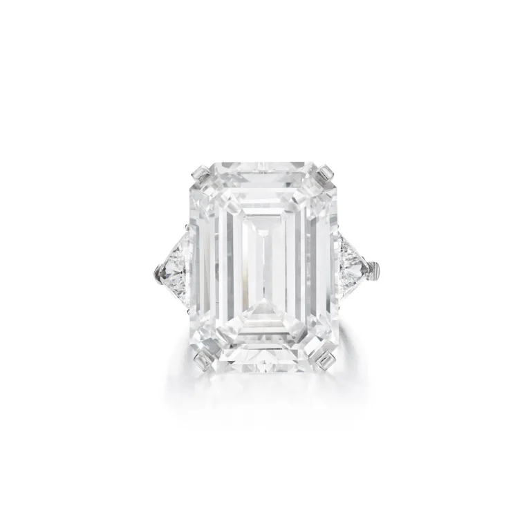 20 Carat Emerald Cut Statement | Brilliant White | 14K White Gold