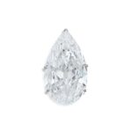 20 Carat Pear Statement | Brilliant White / F color | SI | 14K White Gold