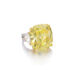 20 Carat Round Brilliant Statement | Fancy Yellow | 14K White Gold - Image 3