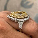 8.85 Carat Pear Statement | Fancy Yellow | 18K Gold | Sunlit Royal Radiance - Image 4