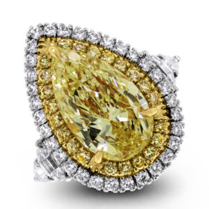 8.85 Carat Pear Statement | Fancy Yellow | 18K Gold | Sunlit Royal Radiance