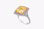 10.27 Carat Cushion Halo Diamond Ring | Fancy Yellow | 14K White Gold - Image 6