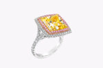 10.27 Carat Cushion Halo Diamond Ring | Fancy Yellow | 14K White Gold - Image 8