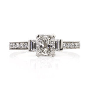 2.17 Carat Radiant Diamond Ring | Brilliant White | 14K White Gold | A Classic Statement