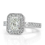 2 Carat Radiant Diamond Ring | Brilliant White | 14K White Gold | Modern Nobility | Heirloom - Image 2