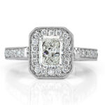 2 Carat Radiant Diamond Ring | Brilliant White | 14K White Gold | Modern Nobility | Heirloom