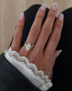 2.5 Carat Oval Statement | Brilliant White | 14K White Gold | Effortless Elegance - Image 14