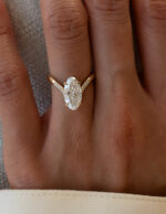 2.5 Carat Oval Statement | Brilliant White | 14K White Gold | Effortless Elegance - Image 3