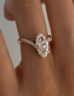 2.5 Carat Oval Statement | Brilliant White | 14K White Gold | Effortless Elegance - Image 5