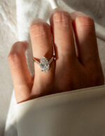 2.5 Carat Oval Statement | Brilliant White | 14K White Gold | Effortless Elegance - Image 6