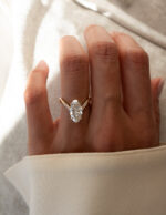 2.5 Carat Oval Statement | Brilliant White | 14K White Gold | Effortless Elegance - Image 8