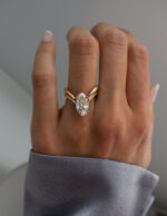 2.5 Carat Oval Statement | Brilliant White | 14K White Gold | Modern Nobility - Image 3