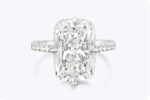 6.3 Carat Cushion Diamond Ring | Brilliant White | 18K Gold | Radiant Elegance - Image 4