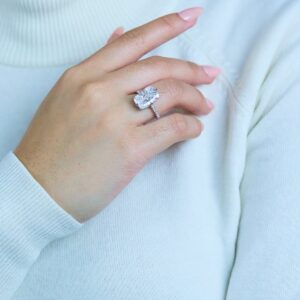 6.3 Carat Cushion Diamond Ring | Brilliant White | 18K Gold | Radiant Elegance