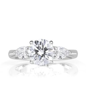 2 Carat Round Brilliant Diamond Ring | Brilliant White | 14K White Gold