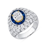 Oval Statement | Royal Blue Sapphire | 18K White Gold | Classic Charm | Collector-Grade - Image 2