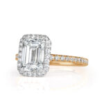 2 Carat Emerald Diamond Ring | 14K White Gold | Effortless Elegance - Image 2