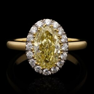 1.54 Carat Oval Statement | Fancy Yellow | 14K White Gold | A Crown-Worthy Fancy Rarity