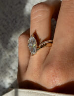 2.5 Carat Marquise Statement | Brilliant White | 14K White Gold | Everyday Royalty - Image 11