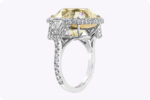 15.52 Carat Cushion Diamond Ring | Fancy Yellow | 18K Gold | Sunlit Royal Radiance - Image 5