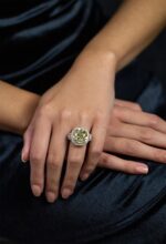 15.52 Carat Cushion Diamond Ring | Fancy Yellow | 18K Gold | Sunlit Royal Radiance