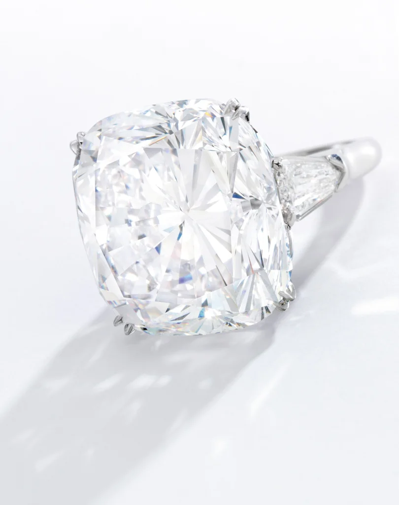 25 Carat Cushion Statement | Type IIa | Brilliant White / D color | FL/IF | 14K White Gold