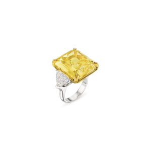 25 Carat Radiant Statement | Fancy Yellow | 14K White Gold | Sunlit Royal Radiance