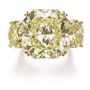25 Carat Round Brilliant Statement | Fancy Yellow | 14K White Gold