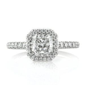 2.1 Carat Radiant Diamond Ring | Brilliant White | 14K White Gold | Effortless Elegance