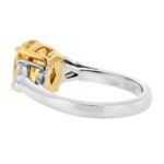 2 Carat Oval Diamond Ring | Fancy Yellow | 14K White Gold | Rare Fancy-Color Splendour - Image 2