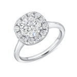 2 Carat Round Brilliant Halo Diamond Ring | Brilliant White | 18K Gold | Effortless Elegance - Image 2