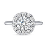2 Carat Round Brilliant Halo Diamond Ring | Brilliant White | 18K Gold | Effortless Elegance