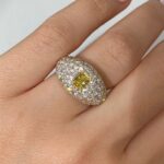 Radiant Statement | Fancy Yellow | 14K White Gold | Colour-Collector’s Treasure - Image 3
