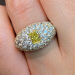 Radiant Statement | Fancy Yellow | 14K White Gold | Colour-Collector’s Treasure - Image 5