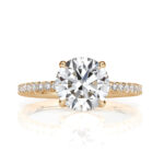 2 Carat Round Brilliant Diamond Ring | Brilliant White | 14K White Gold