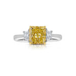 2.33 Carat Radiant Statement | Fancy Yellow | 14K White Gold | Sunlit Royal Radiance - Image 2