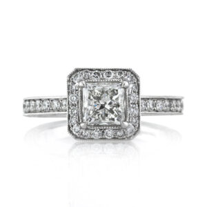 2.1 Carat Princess Diamond Ring | Brilliant White | 14K White Gold | Effortless Elegance