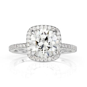 2.11 Carat Round Brilliant Diamond Ring | Brilliant White | 14K White Gold