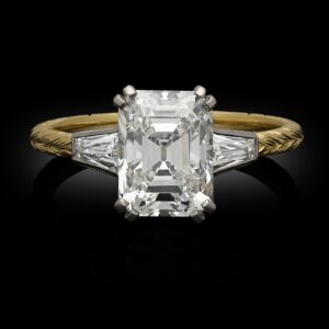 2.31 Carat Asscher Statement | Brilliant White | 14K Yellow Gold | Modern Nobility