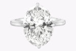 7.04 Carat Oval Diamond Ring | Brilliant White | 18K Gold | Signature Sophistication - Image 3