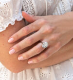 7.04 Carat Oval Diamond Ring | Brilliant White | 18K Gold | Signature Sophistication - Image 5