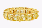 10.83 Carat Round Brilliant Band | Fancy Yellow | 14K Yellow Gold - Image 3
