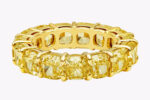 10.83 Carat Round Brilliant Band | Fancy Yellow | 14K Yellow Gold - Image 4