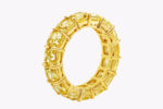 10.83 Carat Round Brilliant Band | Fancy Yellow | 14K Yellow Gold - Image 5
