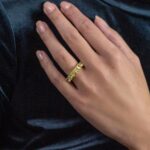 10.83 Carat Round Brilliant Band | Fancy Yellow | 14K Yellow Gold