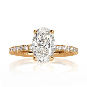 2.5 Carat Oval Diamond Ring | Brilliant White | 14K White Gold | Quiet Power