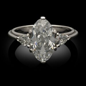 2.21 Carat Marquise Statement | Brilliant White | 14K White Gold | Modern Nobility