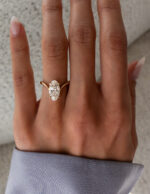 2.8 Carat Oval Statement | Brilliant White | 14K White Gold | A Classic Statement | Heirloom - Image 3