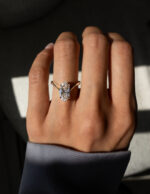 2.8 Carat Oval Statement | Brilliant White | 14K White Gold | A Classic Statement | Heirloom - Image 4