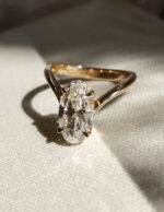 2.8 Carat Oval Statement | Brilliant White | 14K White Gold | A Classic Statement | Heirloom - Image 5